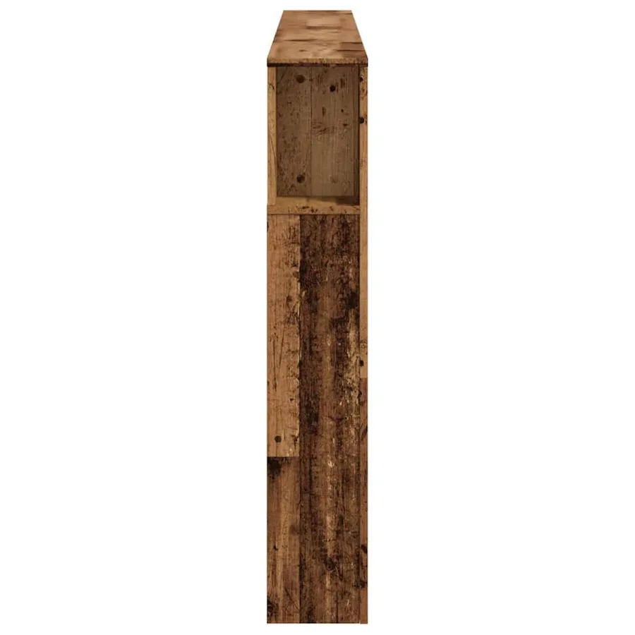 Tête de lit à LED vieux bois 200x18,5x103,5cm bois d'ingénierie - 7