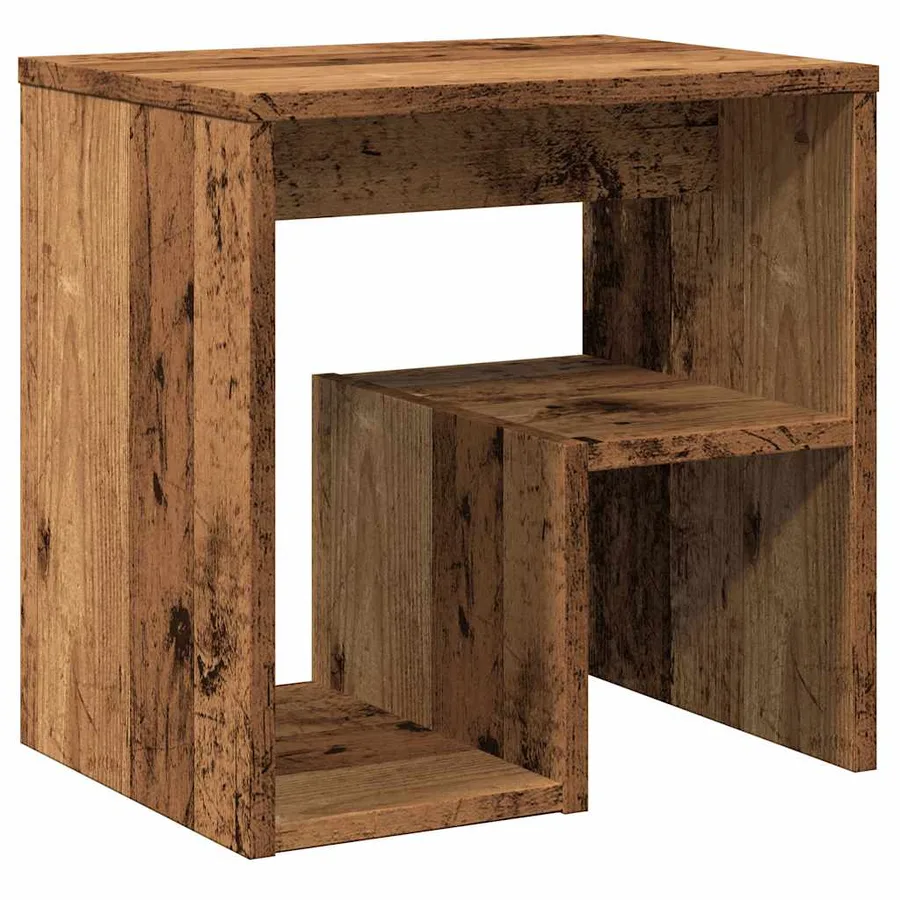 Tables de chevet 2 pcs vieux bois 40x30x40 cm bois d'ingénierie - 5