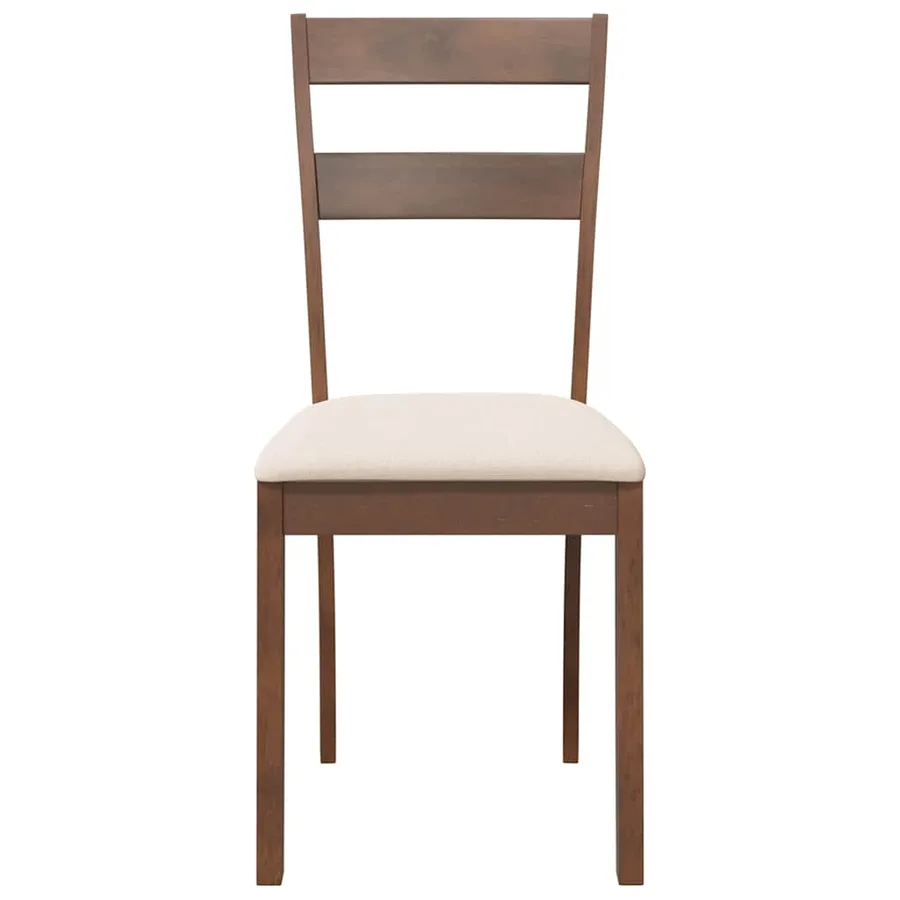 Chaises à manger coussins 2 pcs marron bois massif caoutchouc - 5