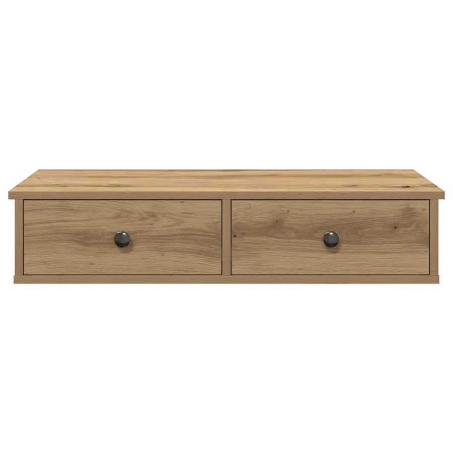 Étagère murale avec tiroirs chêne artisanal bois d'ingénierie - 4