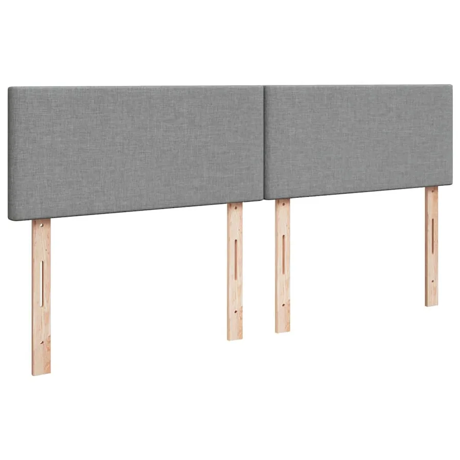 Lit ottoman avec matelas gris clair 160x200 cm tissu - 10