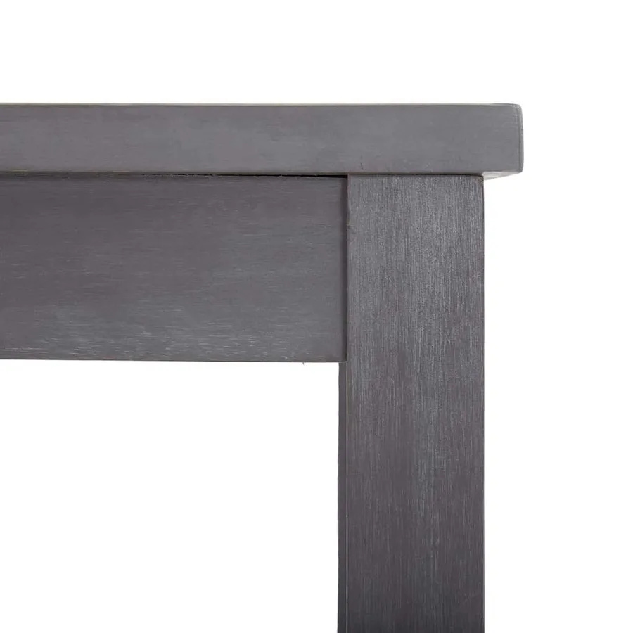 Ensemble à manger de jardin 5 pcs Bois d'acacia massif Gris - 15