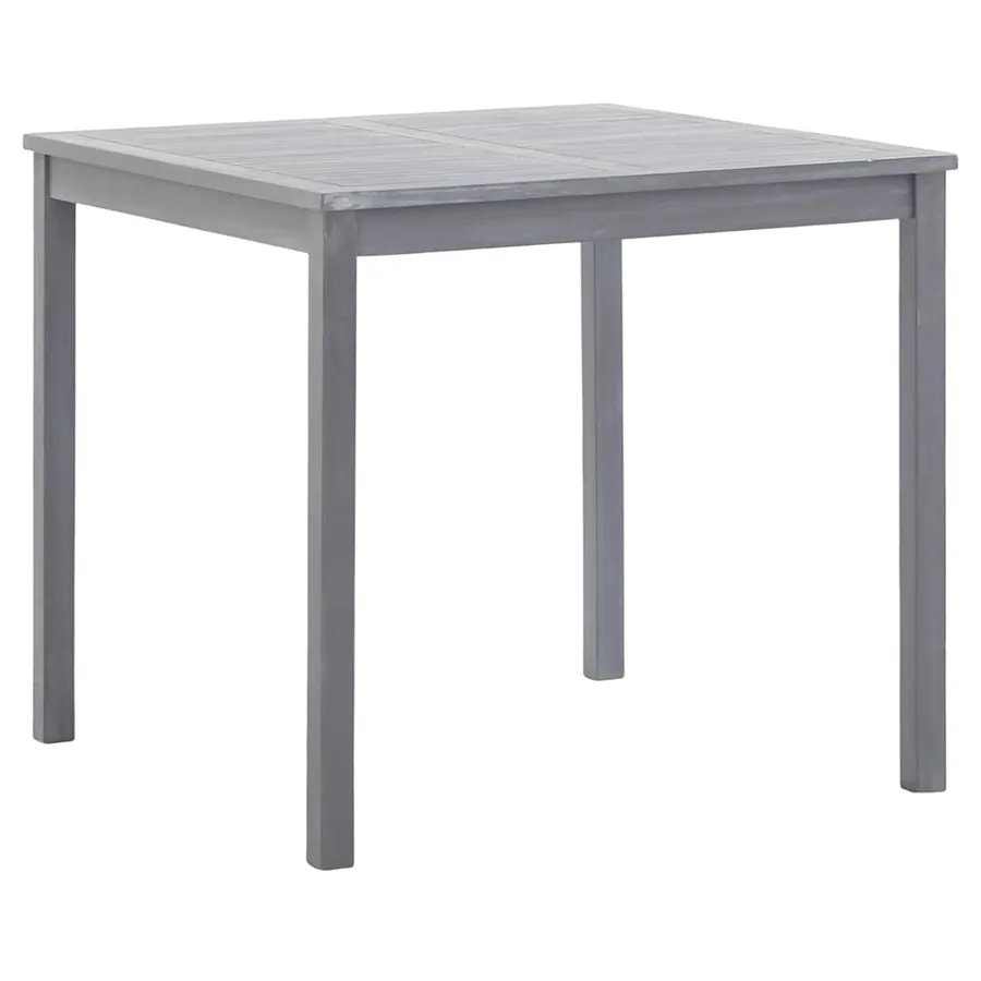 Ensemble à manger de jardin 5 pcs Bois d'acacia massif Gris - 2