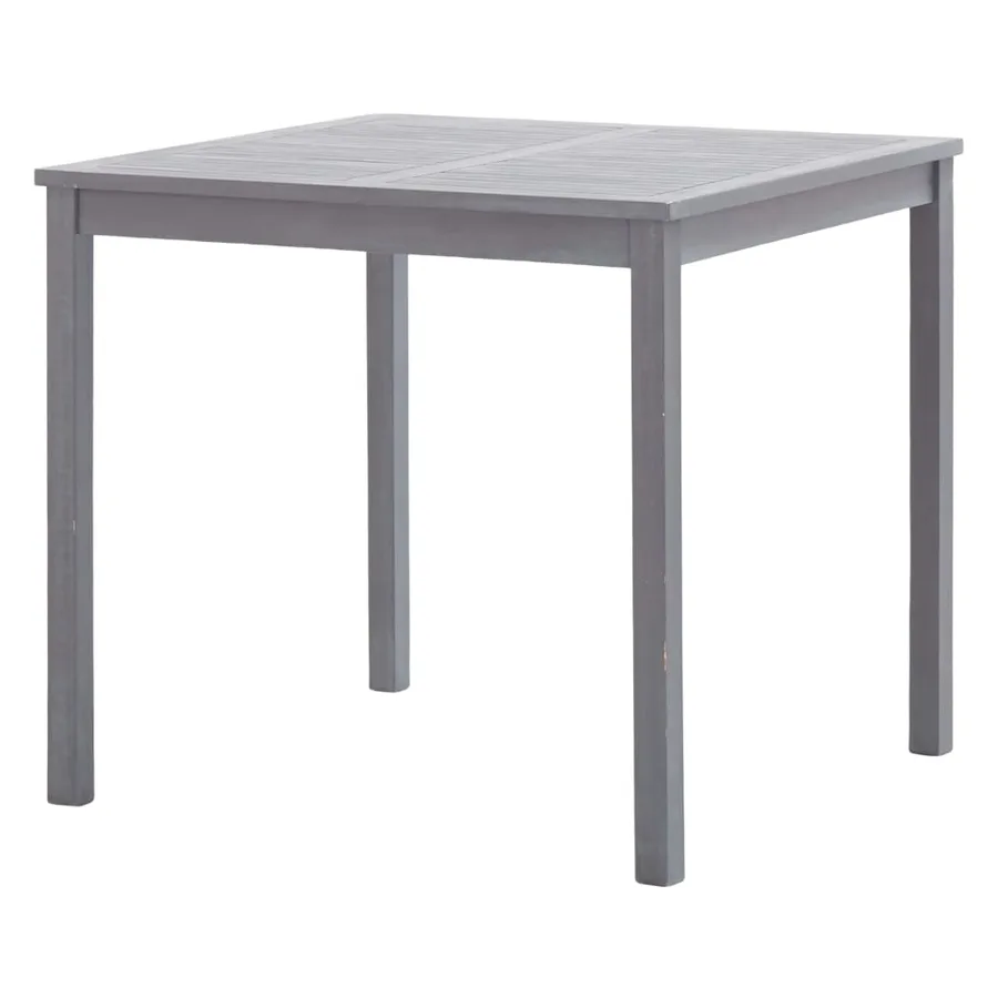 Ensemble à manger de jardin 5 pcs Bois d'acacia massif Gris - 3