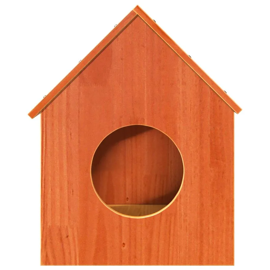 Maison pour chat cire marron 41x50x50 cm bois de pin massif - 3