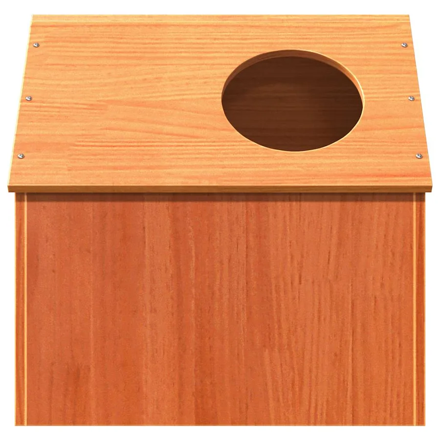 Maison pour chat cire marron 41x50x50 cm bois de pin massif - 4