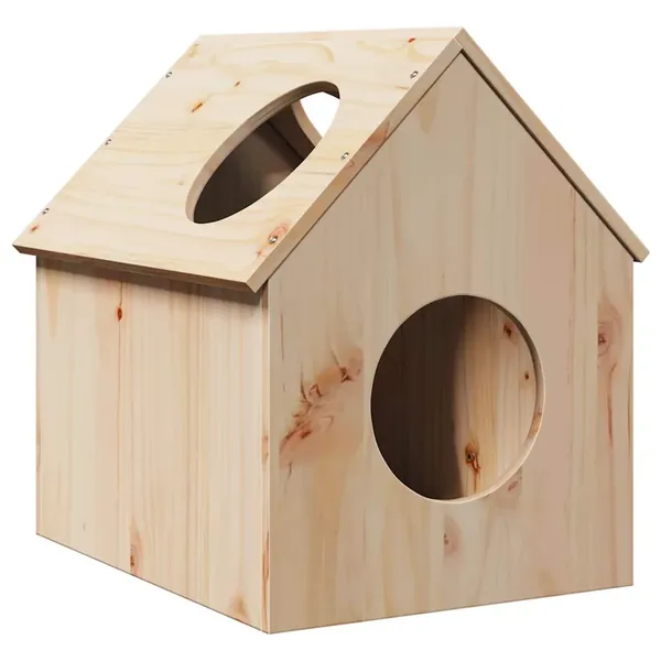 Maison pour chat 41x50x50 cm bois de pin massif