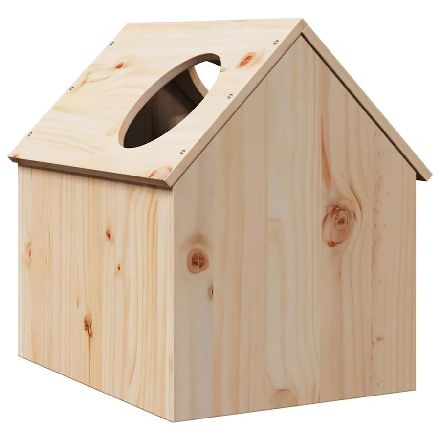 Maison pour chat 41x50x50 cm bois de pin massif - 5