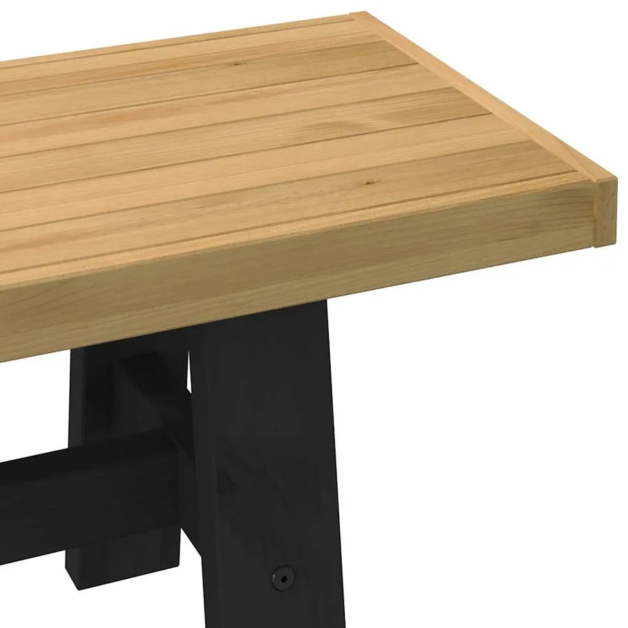 Banc à manger NOAIN pieds en forme de A 180x40x45 cm massif pin - 6