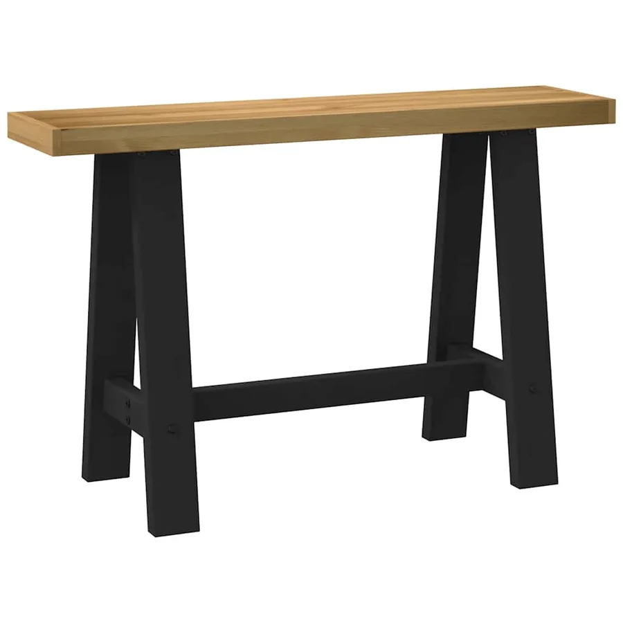 Table console NOAIN pieds en forme de A 120x30x75 cm massif pin - 5