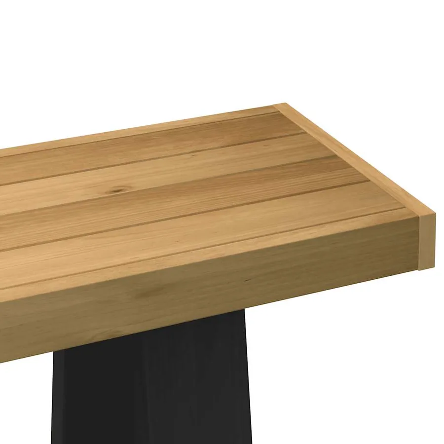 Table console NOAIN pieds en forme de A 120x30x75 cm massif pin - 6