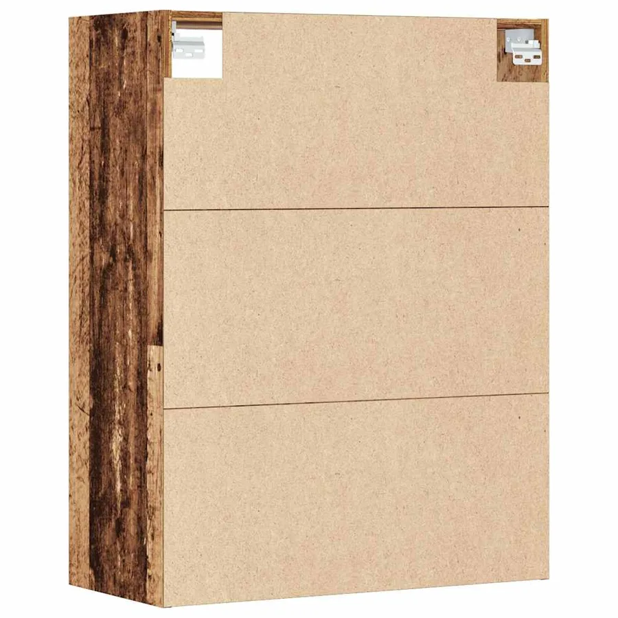 Armoire murale suspendue vieux bois 69,5x32,5x90 cm - 6