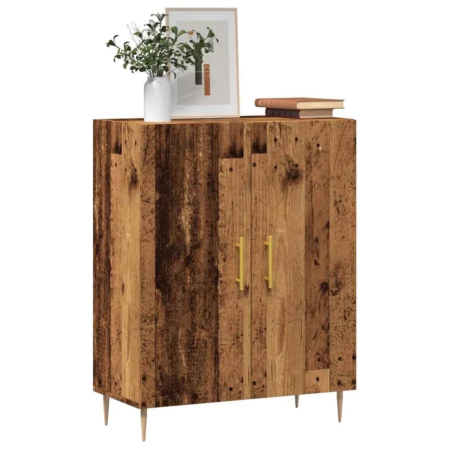 Buffet vieux bois 69,5x34x90 cm bois d'ingénierie - 3