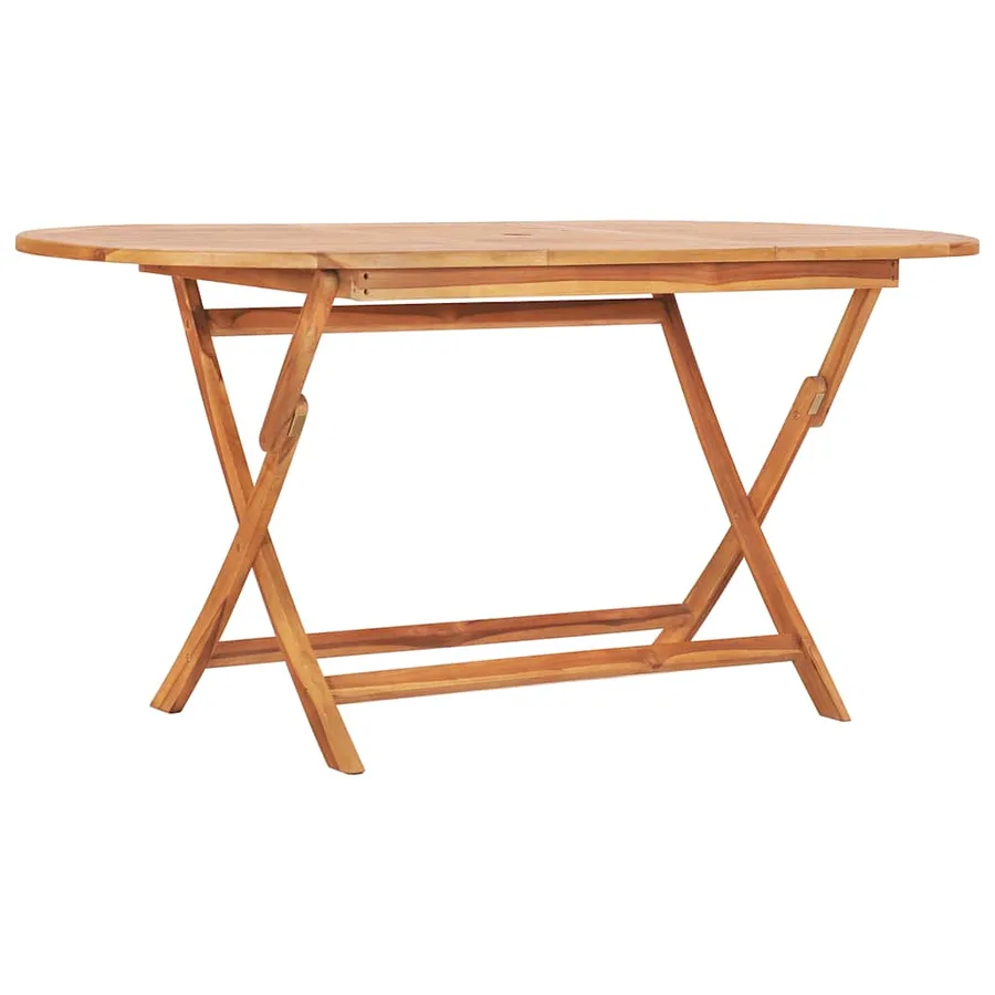 Ensemble à manger d'extérieur pliable 9 pcs Bois solide de teck - 4