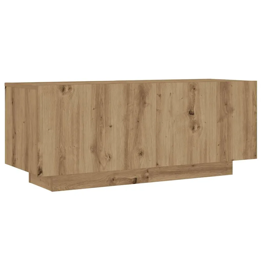 Table de chevet chêne artisanal 100x35x40 cm bois d’ingénierie - 2