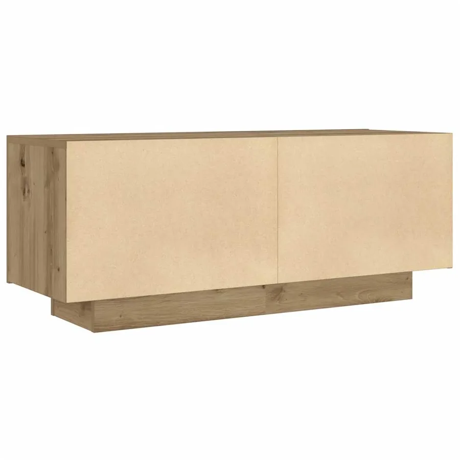 Table de chevet chêne artisanal 100x35x40 cm bois d’ingénierie - 6