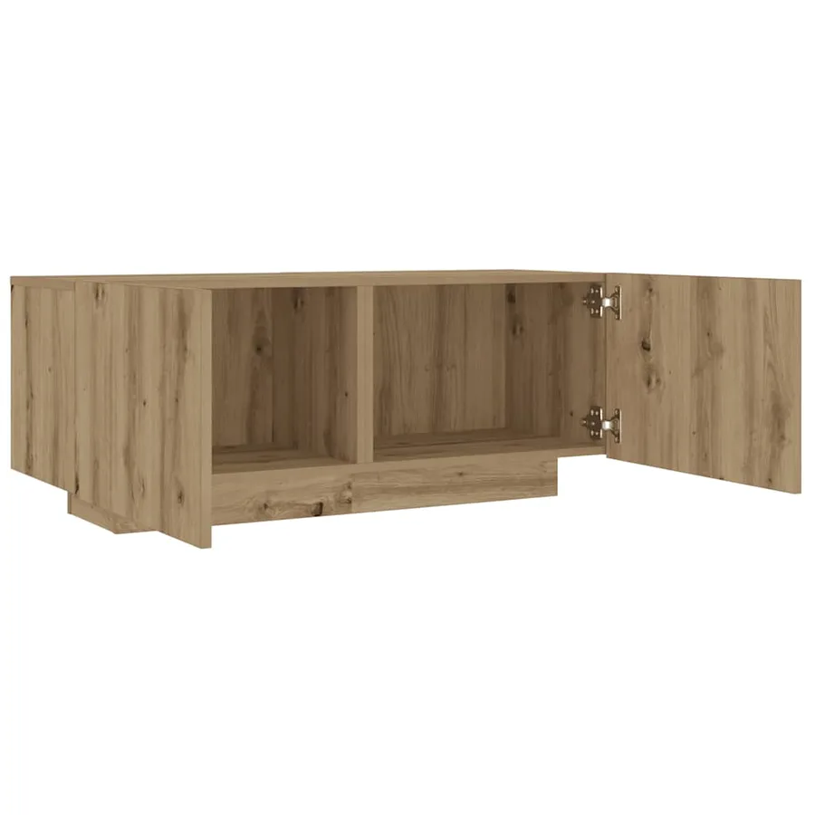Table de chevet chêne artisanal 100x35x40 cm bois d’ingénierie - 7