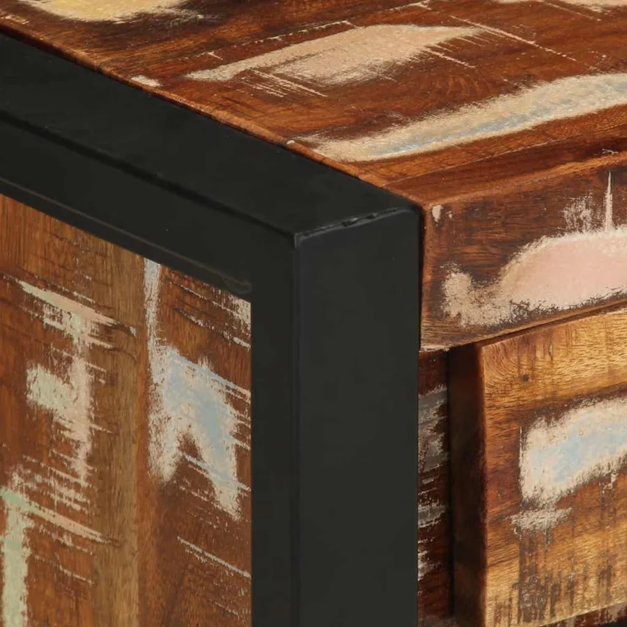 Tables de chevet 2 pcs multicolore bois massif de manguier brut - 7
