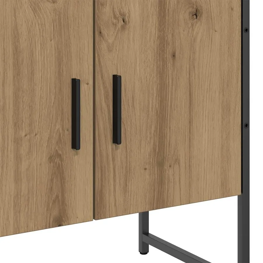 Armoire lavabo de salle de bain chêne artisanal 60x33x60 cm - 9