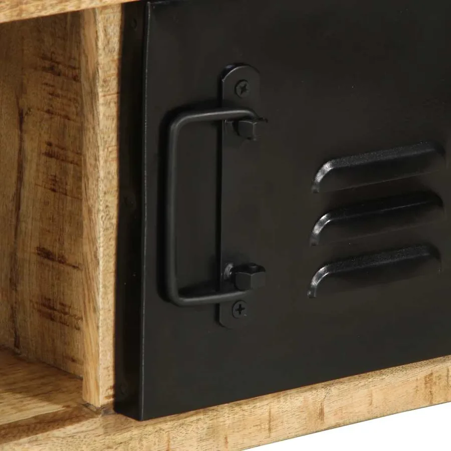Table basse 90x50x36 cm bois de manguier massif brut - 10