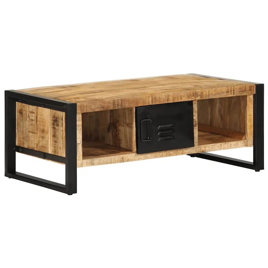 Table basse 90x50x36 cm bois de manguier massif brut - 2