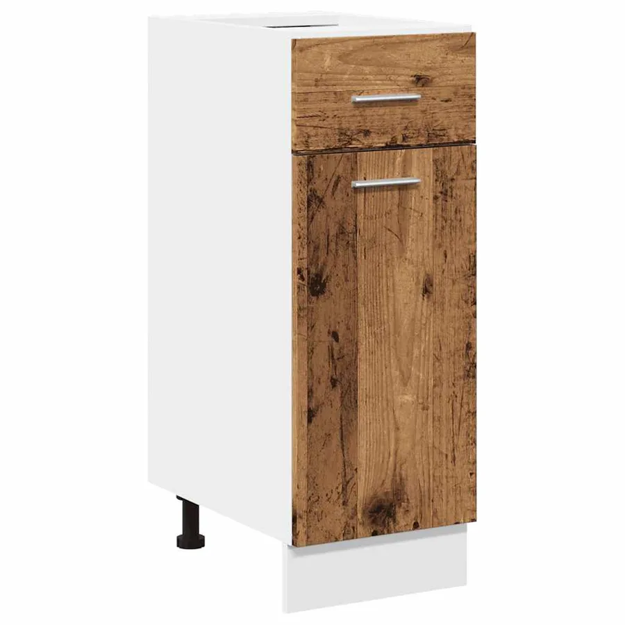Ensemble de 11 meubles de cuisine "Lyon" en bois d'ingénierie vieilli - 5