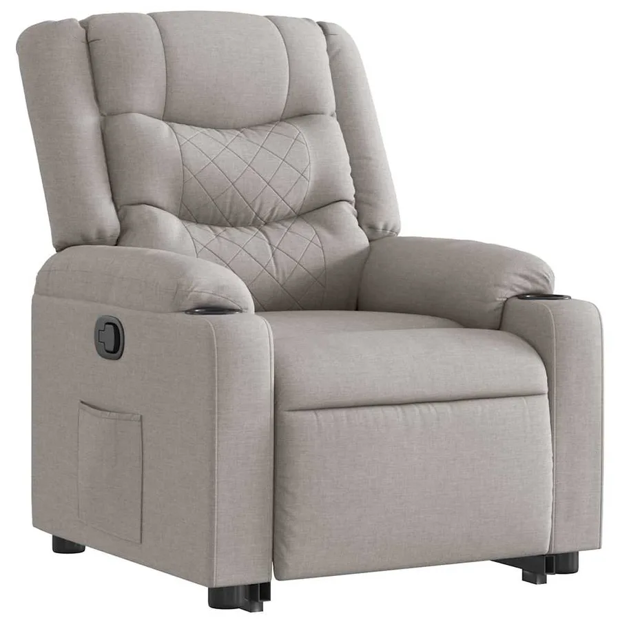 Fauteuil inclinable gris nuage tissu - 6