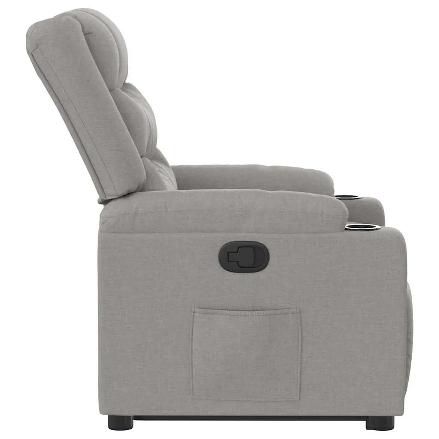 Fauteuil inclinable gris nuage tissu - 7