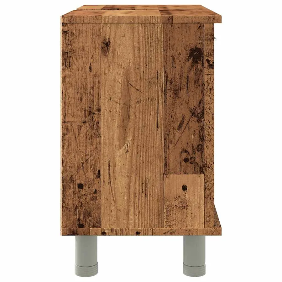 Armoire de salle de bain vieux bois 60x32x53,5 cm - 6