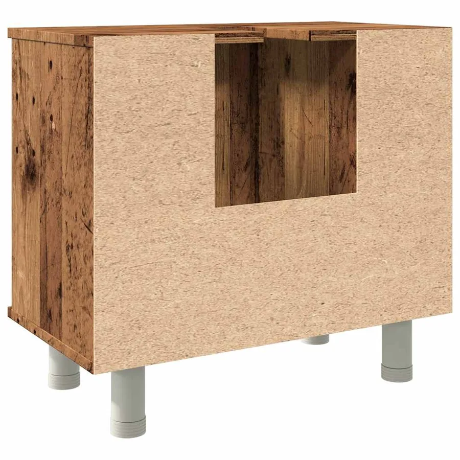 Armoire de salle de bain vieux bois 60x32x53,5 cm - 7