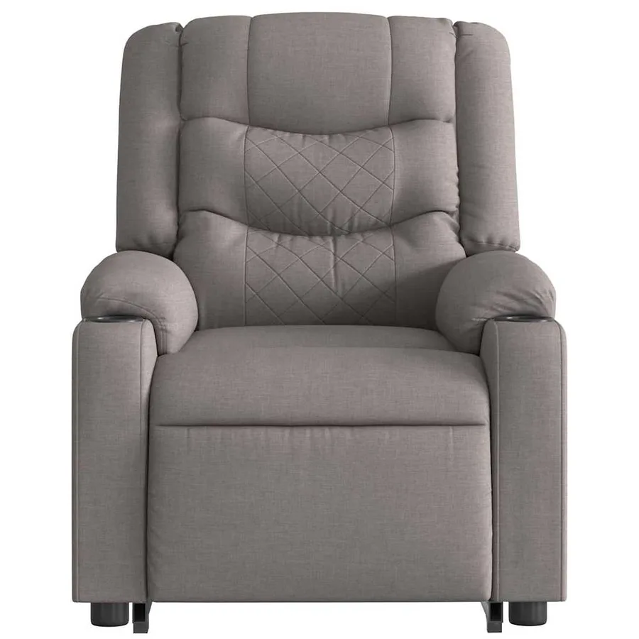 Fauteuil inclinable taupe tissu - 5