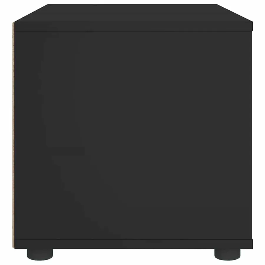 Meuble TV VISNES noir 100x40x38 cm bois d'ingénierie - 7