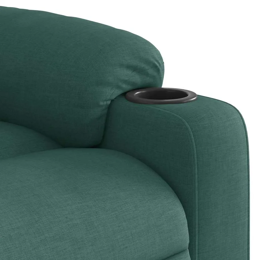 Fauteuil inclinable électrique Vert foncé Tissu - 11