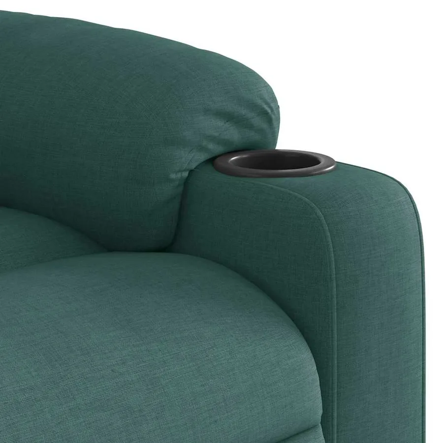 Fauteuil inclinable électrique vert foncé tissu - 12