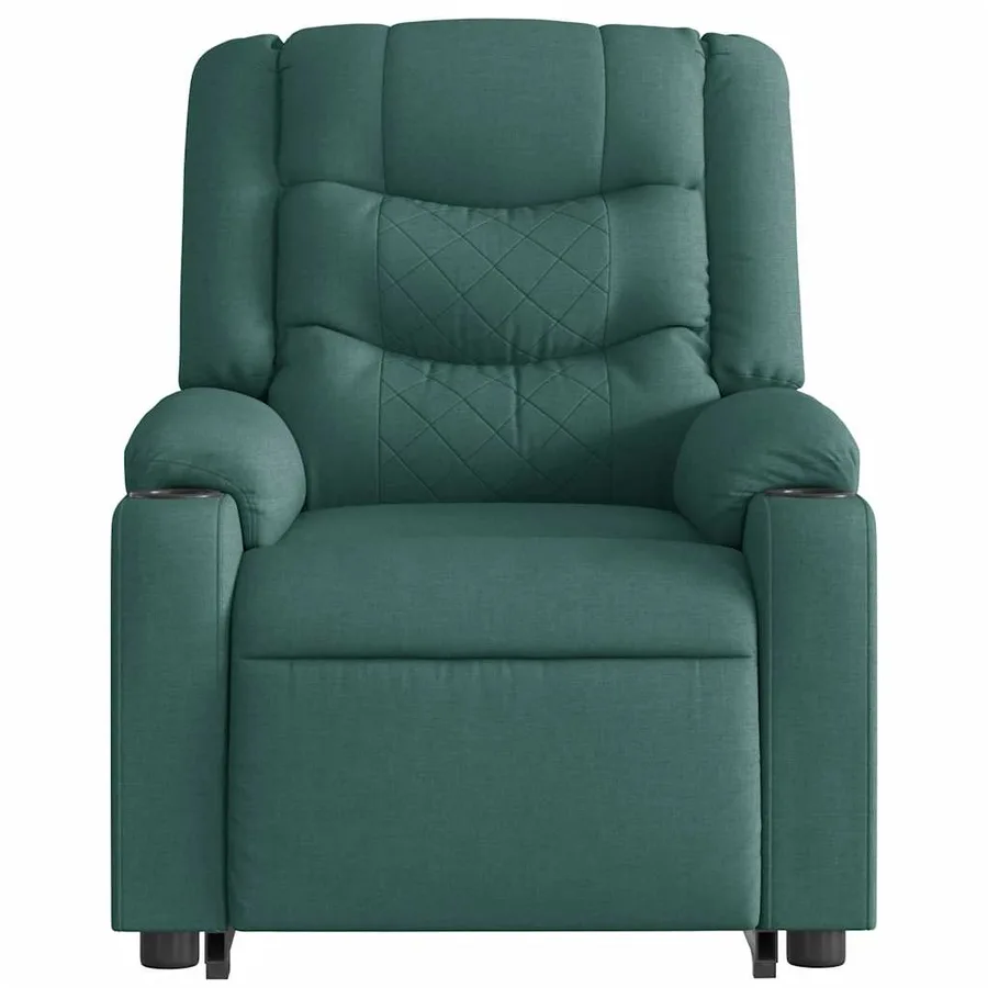Fauteuil inclinable électrique vert foncé tissu - 5