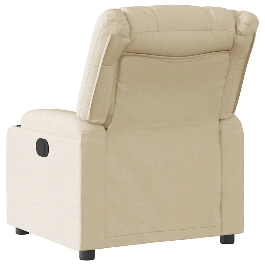 Fauteuil inclinable électrique Crème Tissu - 8