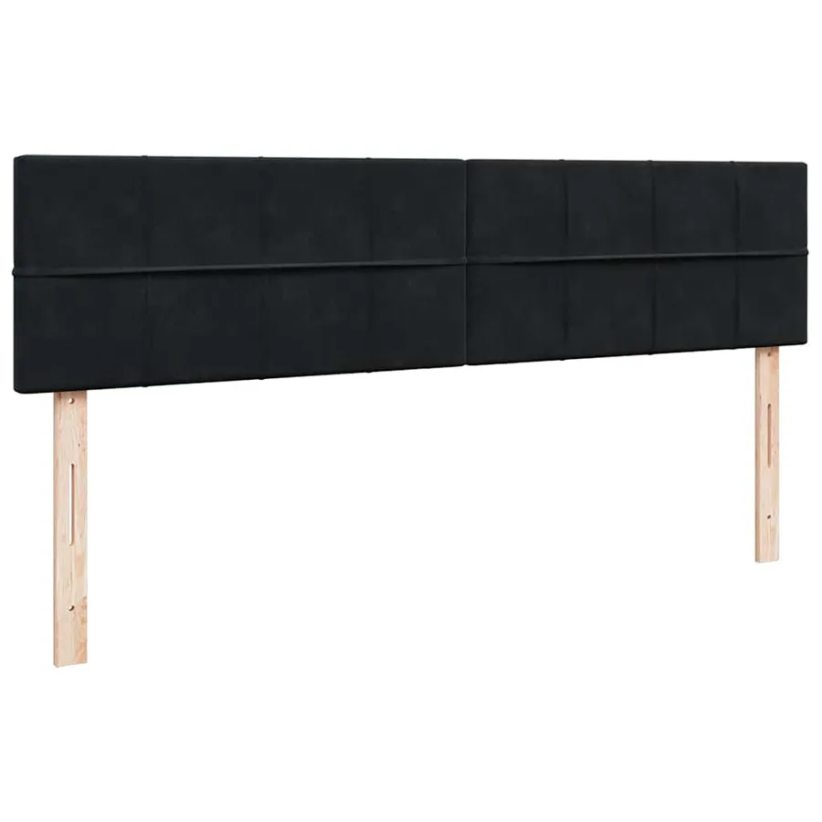 Cadre de lit ottoman avec matelas noir 200x200cm velours - 9