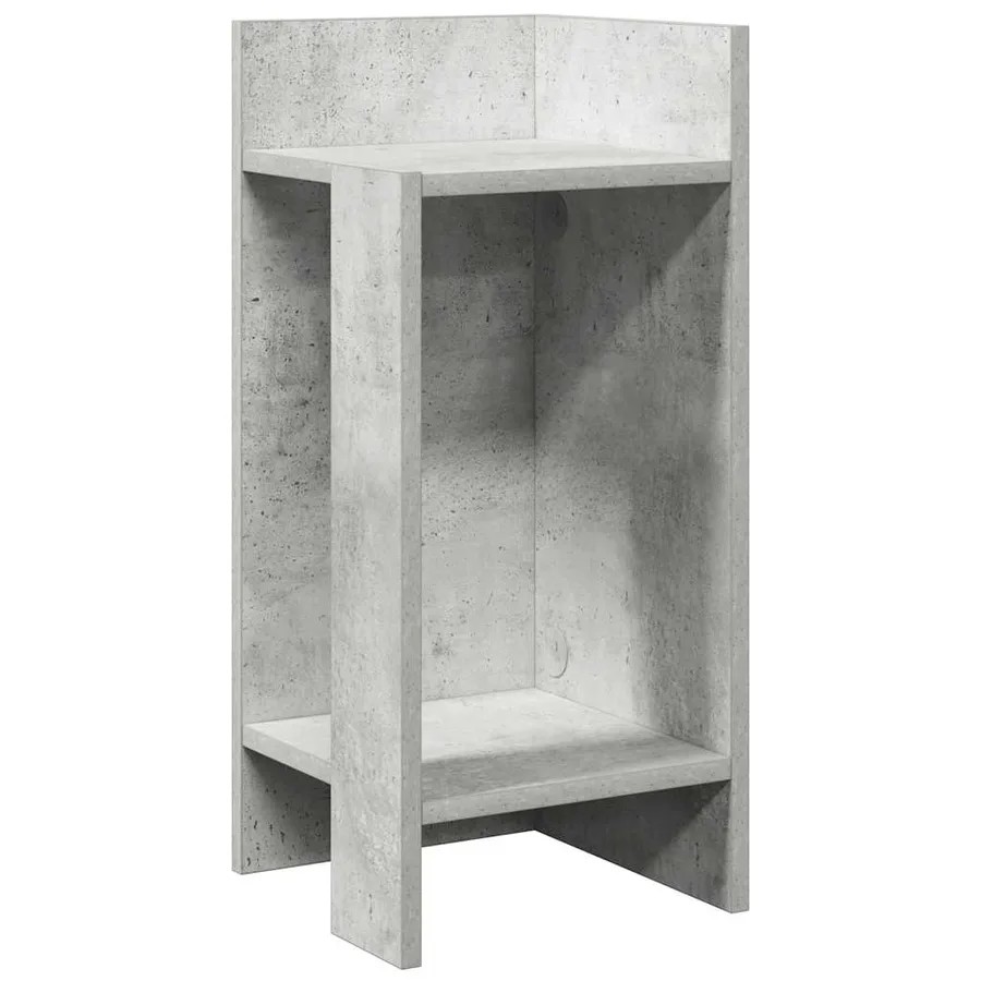 Table d'appoint avec étagère gris béton 25,5x27x60 cm - 2