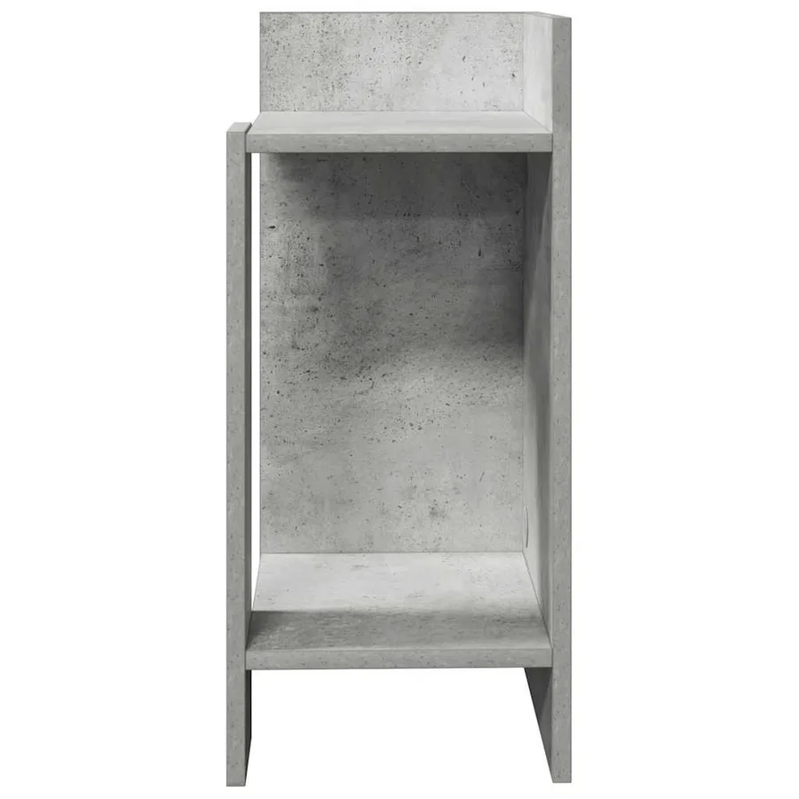 Table d'appoint avec étagère gris béton 25,5x27x60 cm - 4