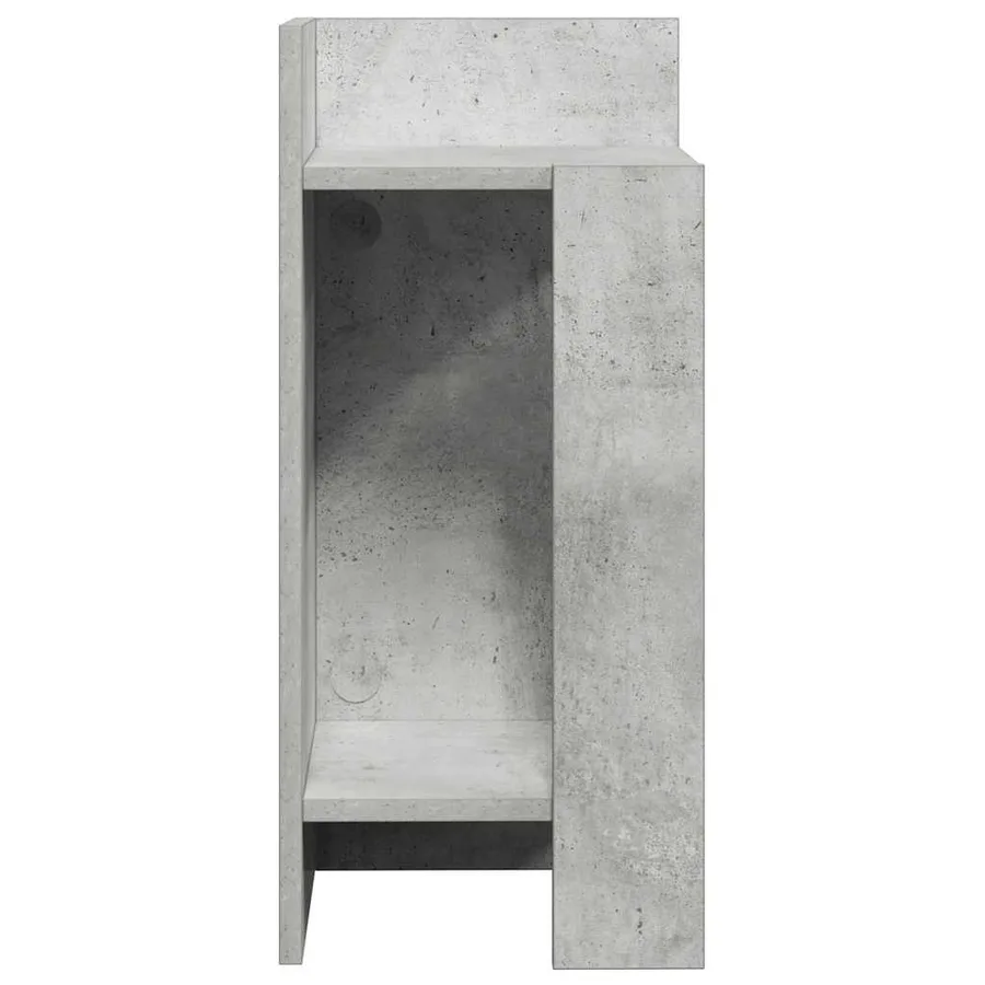 Table d'appoint avec étagère gris béton 25,5x27x60 cm - 5