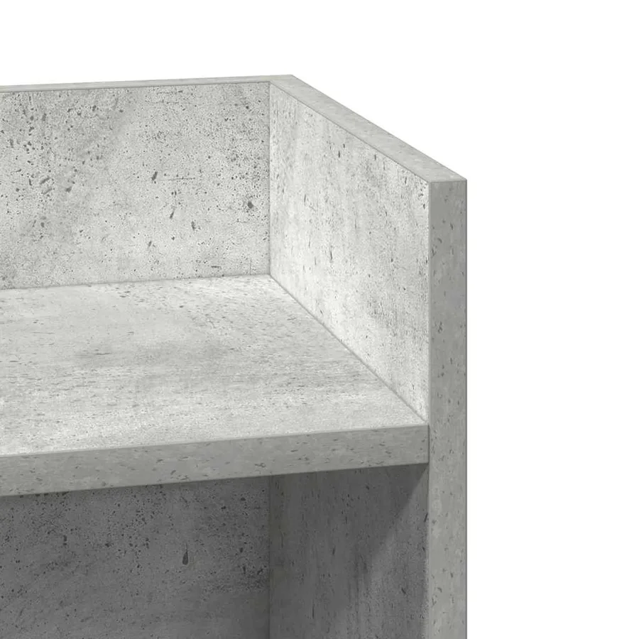 Table d'appoint avec étagère gris béton 25,5x27x60 cm - 7