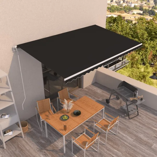 Auvent rétractable automatique 500x350 cm Anthracite