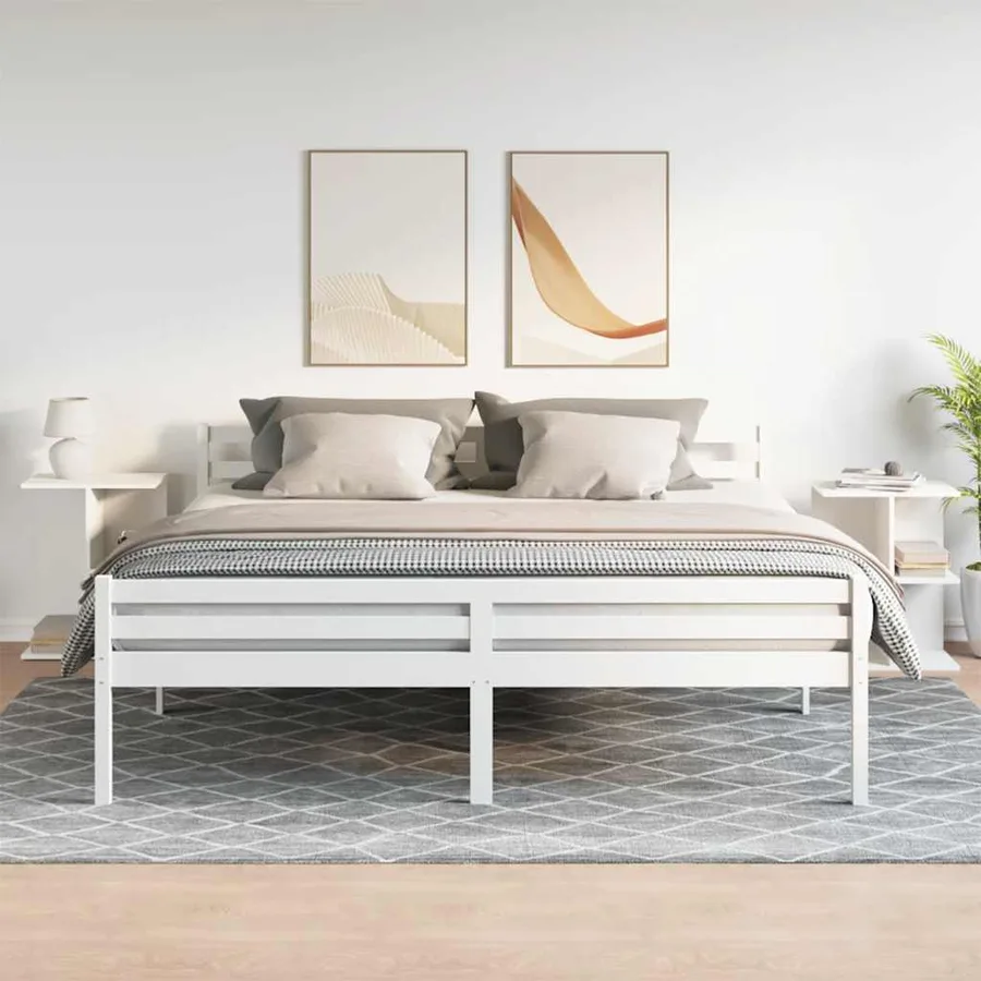 Tables de chevet 2 pcs blanc 46,5x29x61 cm bois d’ingénierie - 3