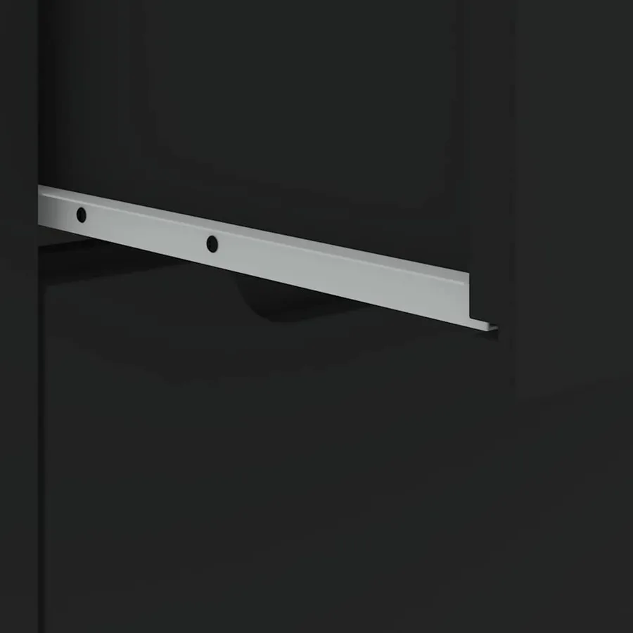 Buffet VISNES noir 60x40x73 cm bois d'ingénierie - 10