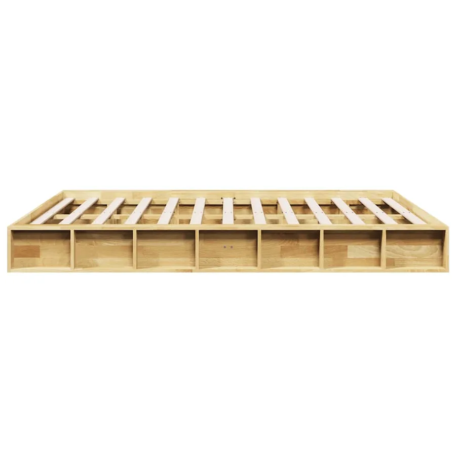 Cadre de lit sans matelas 150x200 cm bois massif de chêne - 7