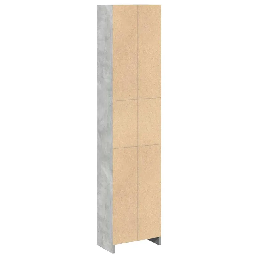 Bibliothèque gris béton 40x24x176 cm bois d'ingénierie - 5