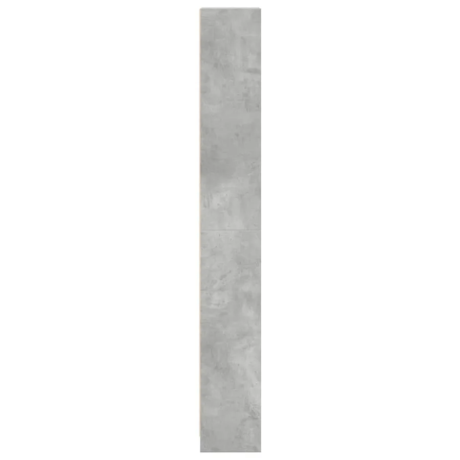 Bibliothèque gris béton 40x24x176 cm bois d'ingénierie - 6
