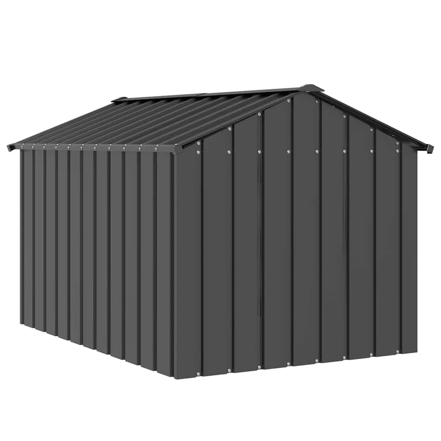 Niche pour chien avec toit noir 113x153x101 cm acier galvanisé - 5
