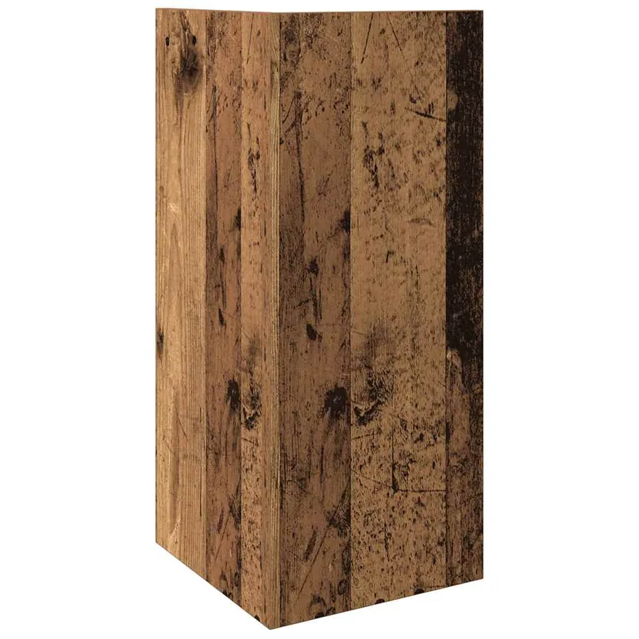 Tables d'appoint 2 pcs avec étagère vieux bois 25,5x27x60 cm - 7