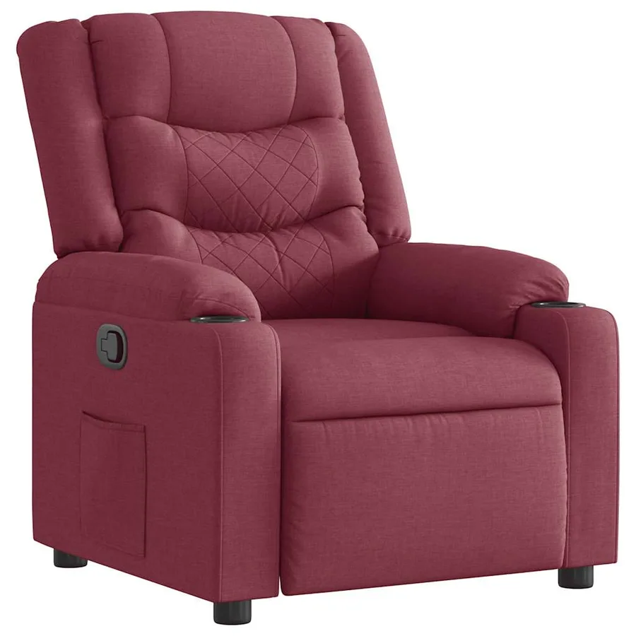 Fauteuil inclinable Rouge bordeaux Tissu - 2